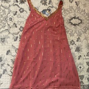 Pink embellished dress